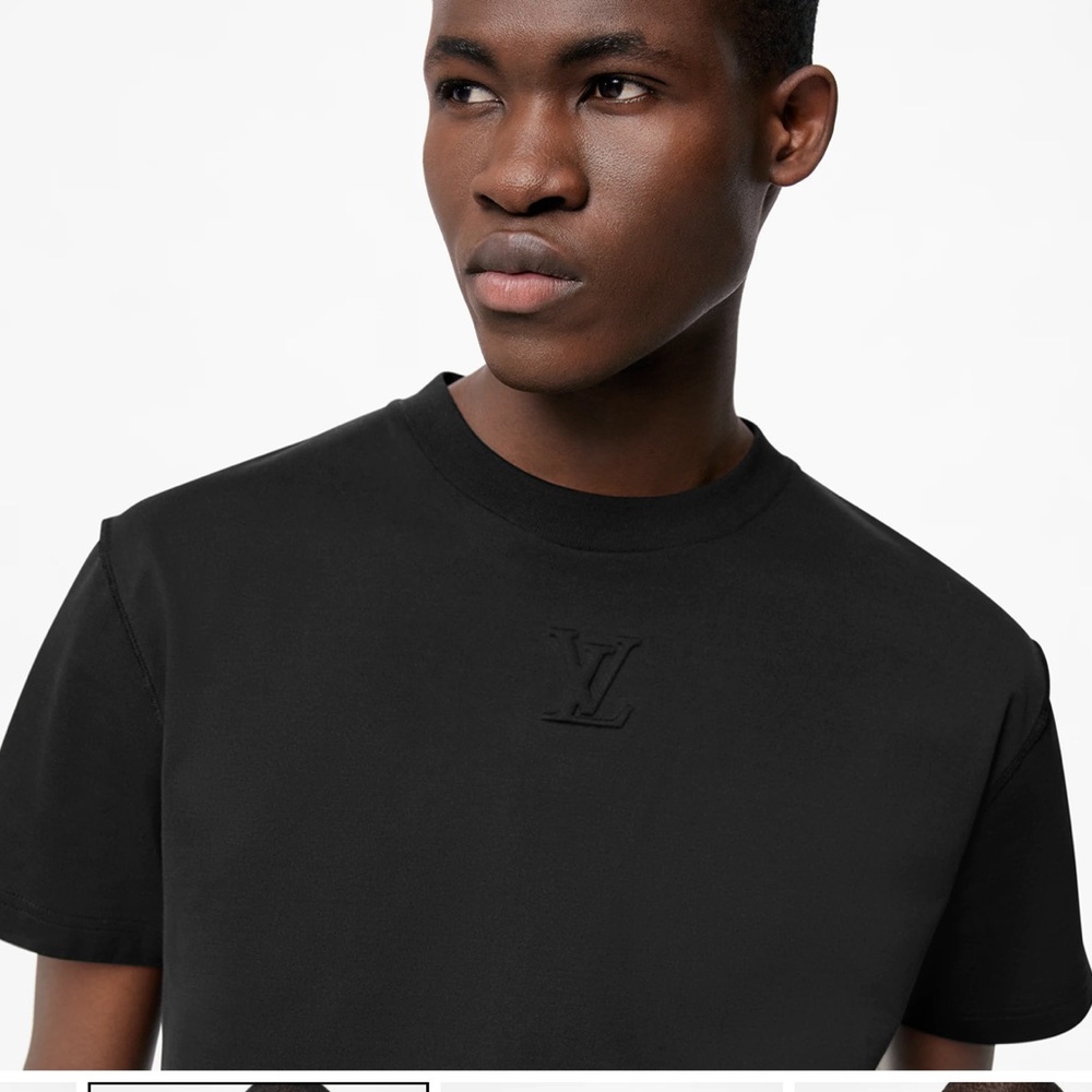 LV DEBOSSED TEE - black